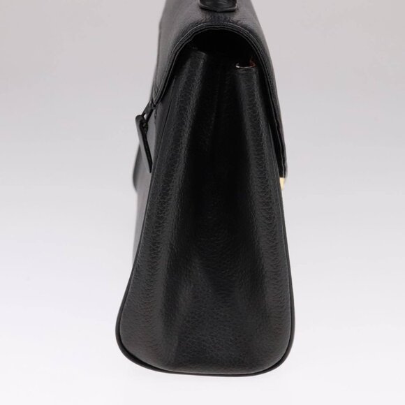 Burberrys Hand Bag Leather Black Auth - Picture 5 of 16